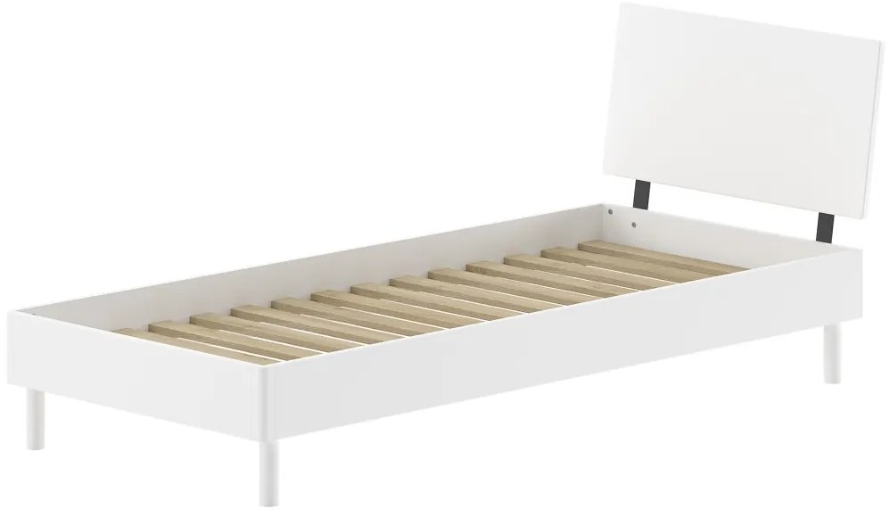 Pat Forrest Beech pentru Camera Copii, 90x200 cm, din Lemn Masiv de Fag, Alb – Vipack