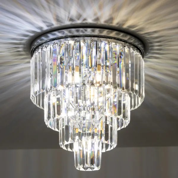 Brilagi - Plafonieră LED cu cristale MOZART, 5xE14/40W/230V, crom lucios