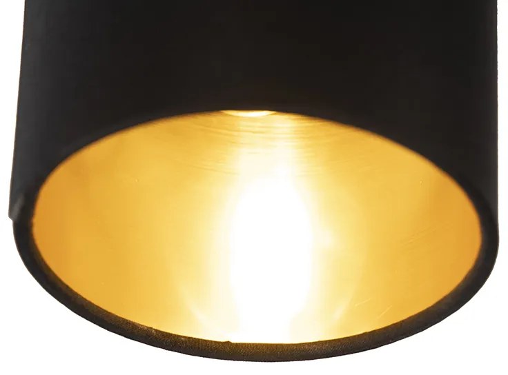 Lampă modernă suspendată neagră reglabilă cu 6 lumini - Lofty