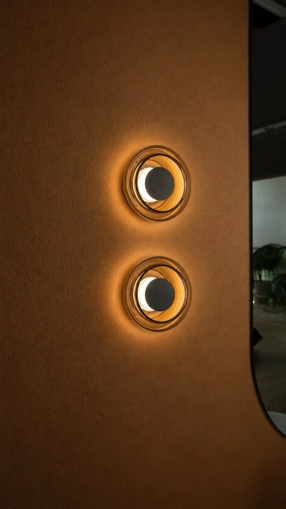Aplica de perete LED moderna SOFI cognac amber