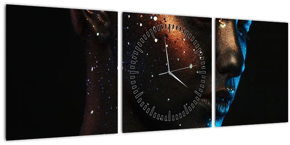 Tablou strălucitor a femeii (cu ceas) (90x30 cm)