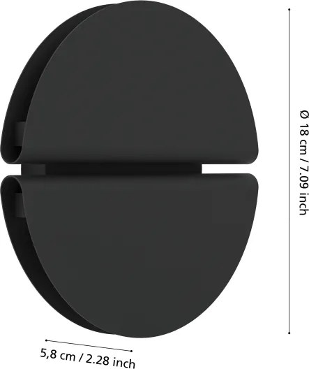 Eglo 902118 - Aplica de exterior PIANOSA LED/4,5W/230V IP44, negru