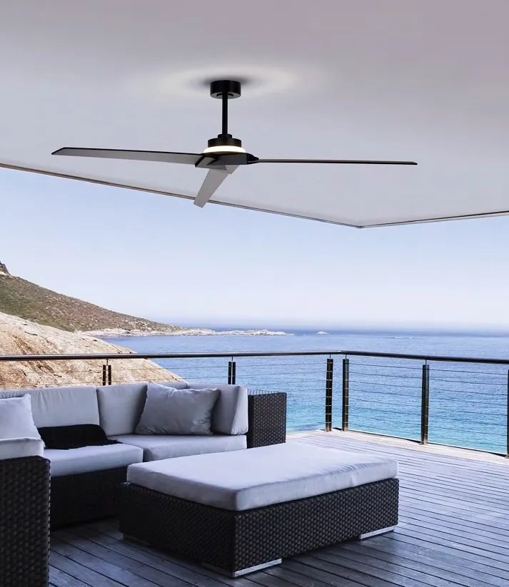 Lustra LED, Ventilator cu telecomanda, IP44, BRISA Mini MA-8725