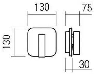 Redo 01-1491 - Aplică de perete QUDA LED/6W/230V + LED/3W CRI 90 albă