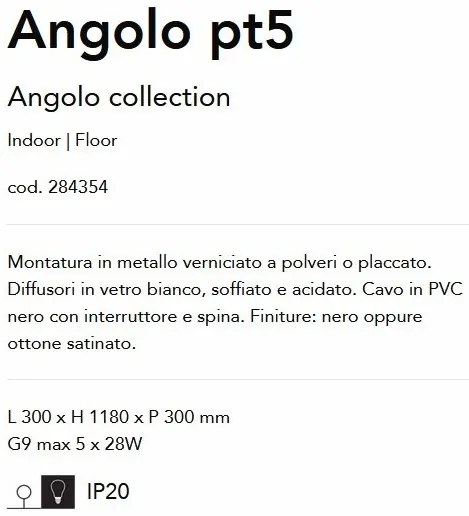 Lampa de podea design minimalist Angolo pt5 alama