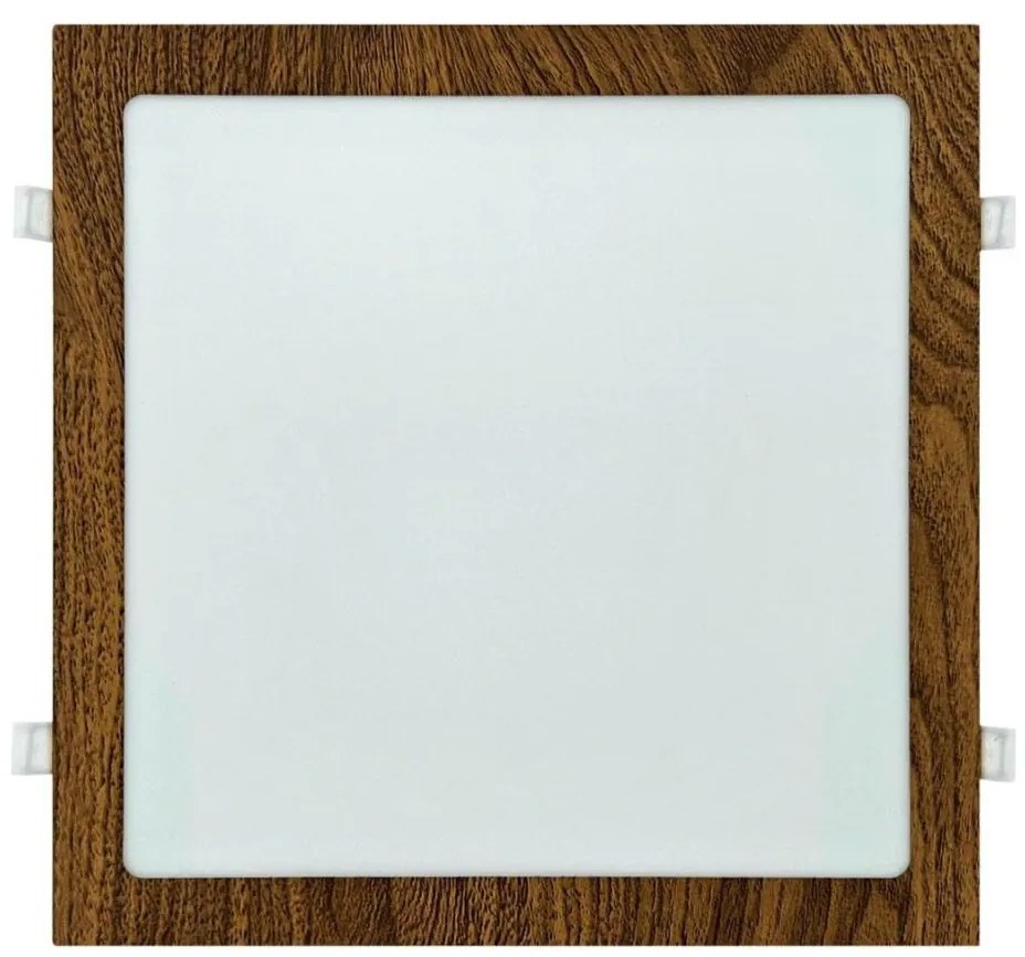 Corp de iluminat LED încastrat SQUARE LED/24W/230V 4200K 29,2x29,2 cm maro