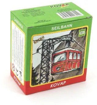 Telecabină roșie cu cheie,metalică 10x7,5cm Kovap