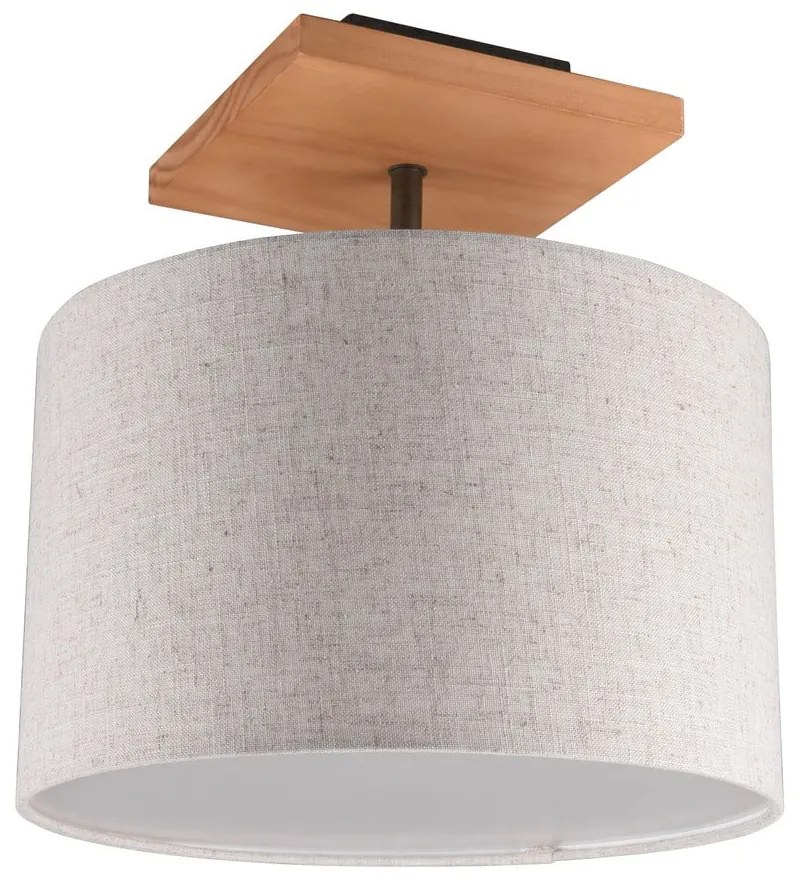 Plafonieră gri deschis cu abajur textil Elmau – Trio