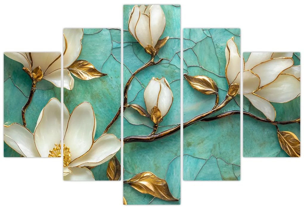 Tablou - Magnolii 3D (150x105 cm)