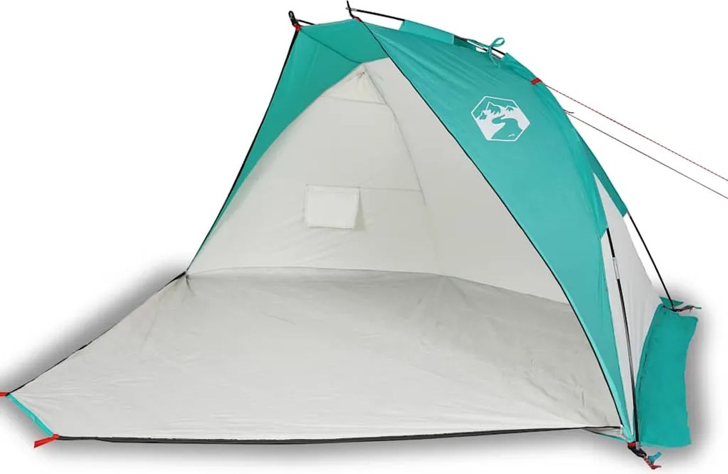 vidaXL Cort de plajă, verde marin, 268x223x125 cm, poliester 185T