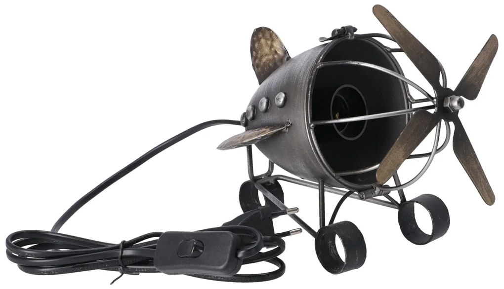 Lampa de masa Stil Industrial Avion h 23 cm
