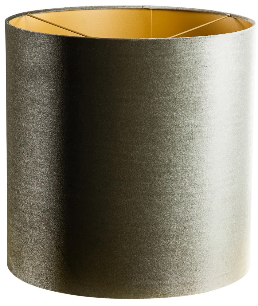 Abajur din catifea verde cu interior auriu 40/40/40