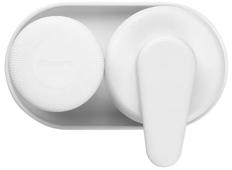 Set 2 dozatoare detergent de vase / sapun lichid Brabantia SinkStyle 1008505, 200 ml, Cu strat mineral, Alb