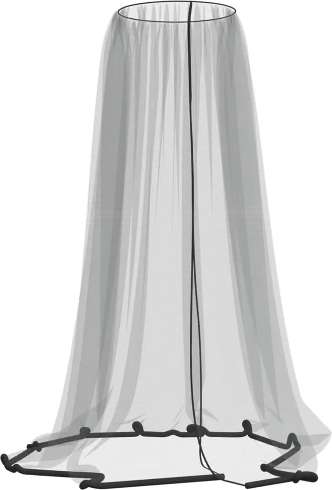 vidaXL Plasa de tantari pentru umbrela 220 ochiuri negru Φ330x250 cm