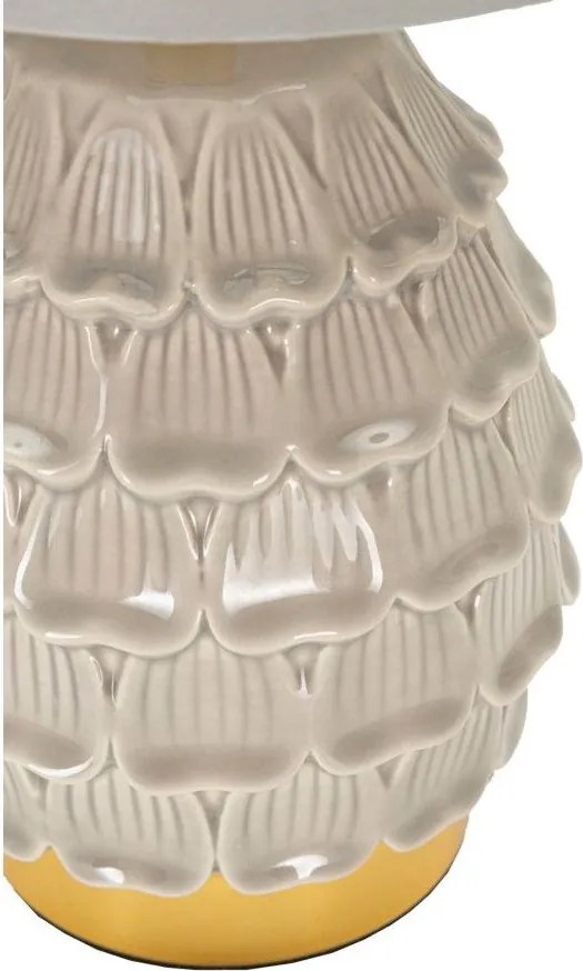 Veioză bej din ceramică cu abajur textil (înălțime 30,5 cm) Pigny – Mauro Ferretti