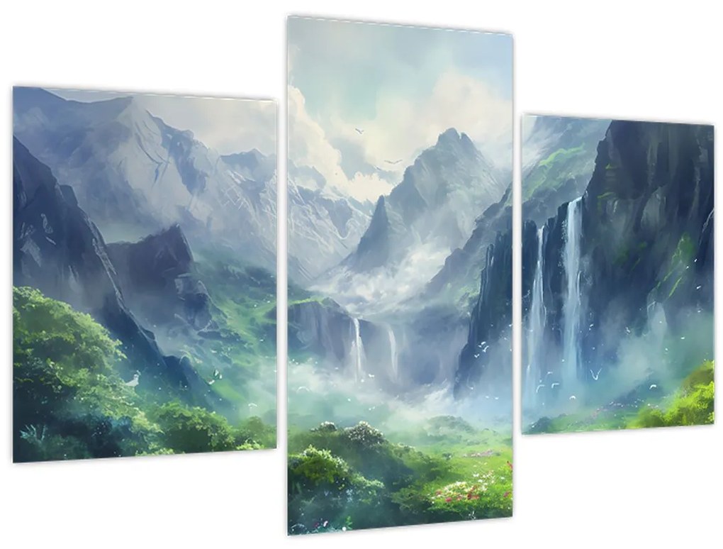 Tablou - Valea cascadelor (90x60 cm)