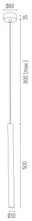Pendul design minimalist Etna plus negru 8cm
