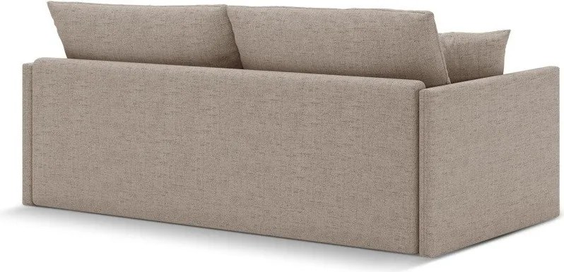 Canapea maro deschis extensibilă cu tapițerie din chenille 209 cm Shannon – Cosmopolitan Design