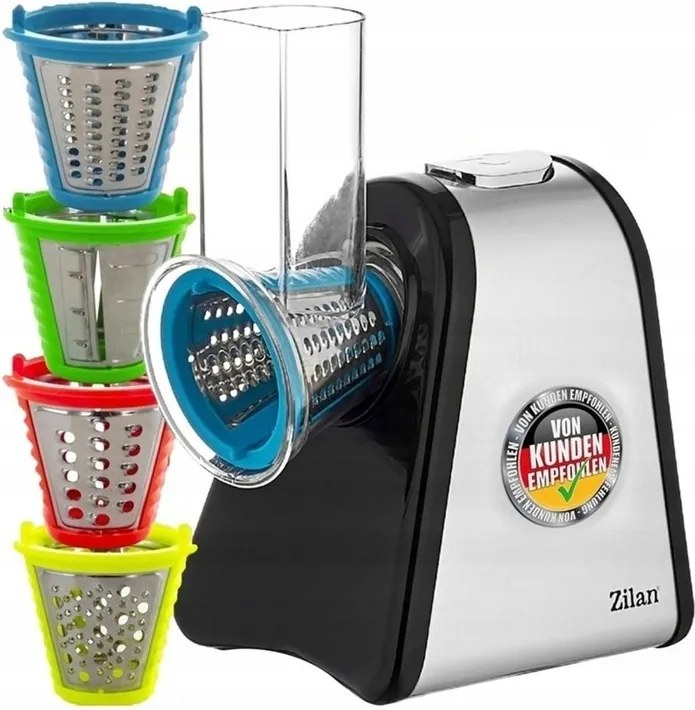 Razatoare si Feliator Zilan ZLN0498 Fresh, Putere 200W, 4 accesorii, Inox
