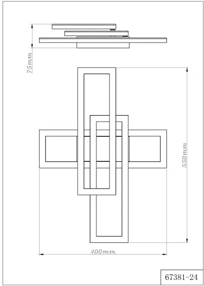 Globo 67381-24 - Plafonieră LED WILTON, 24 W, 230 V, 3000/4000/6000 K