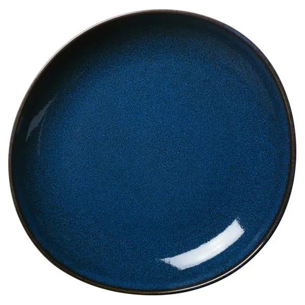 Bol din gresie ceramică Villeroy &amp; Boch Like Lave, 27 x 28 cm, albastru închis