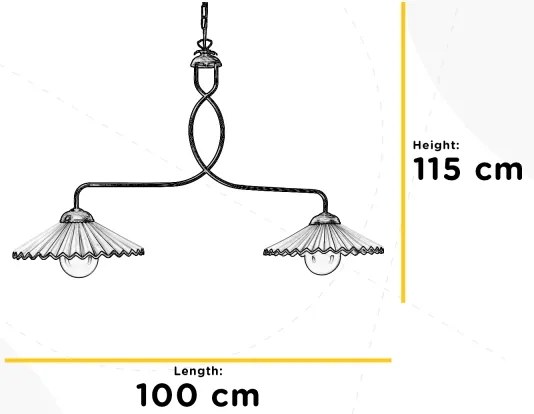 Lustră pe lanț ONLI ROSINA 2xE27/22W/230V bronz
