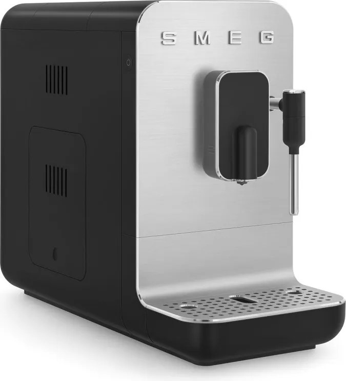 Espressor SMEG Collezione BCC12BLMEU, 1350 W, 19 bar, 1,4 l, 8 functii, Rasnita incorporata, Spumare lapte, Negru