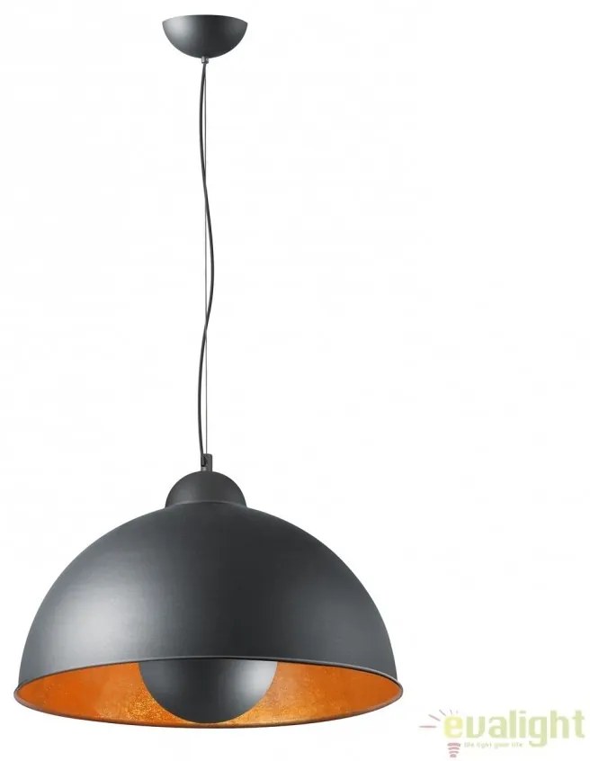 Lustra/Pendul metalic design modern 53cm TOMA BLACK