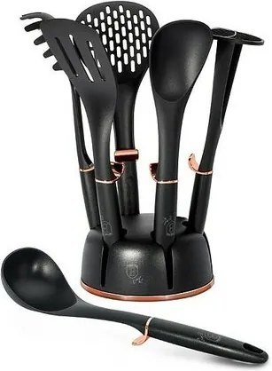 Set 10 piese instrumente bucătărie cu suportBerlinger Haus Black Rose Collection