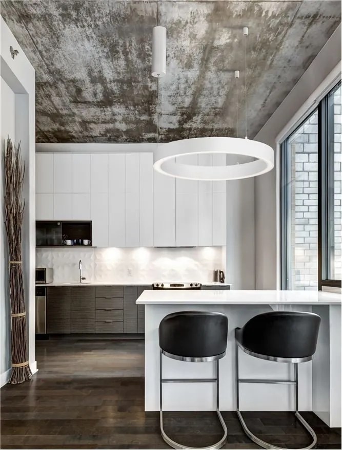 Lustra LED suspendata design circular STING White 60cm