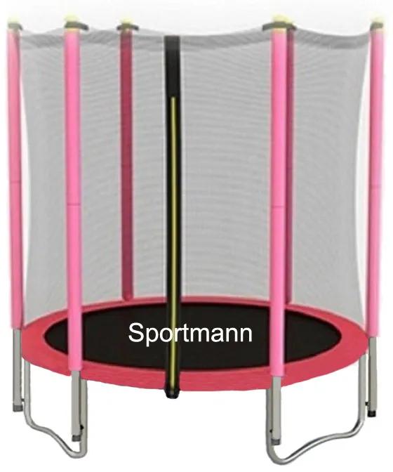 Sportmann trambulina cu plasa siguranta 140 cm-Roz