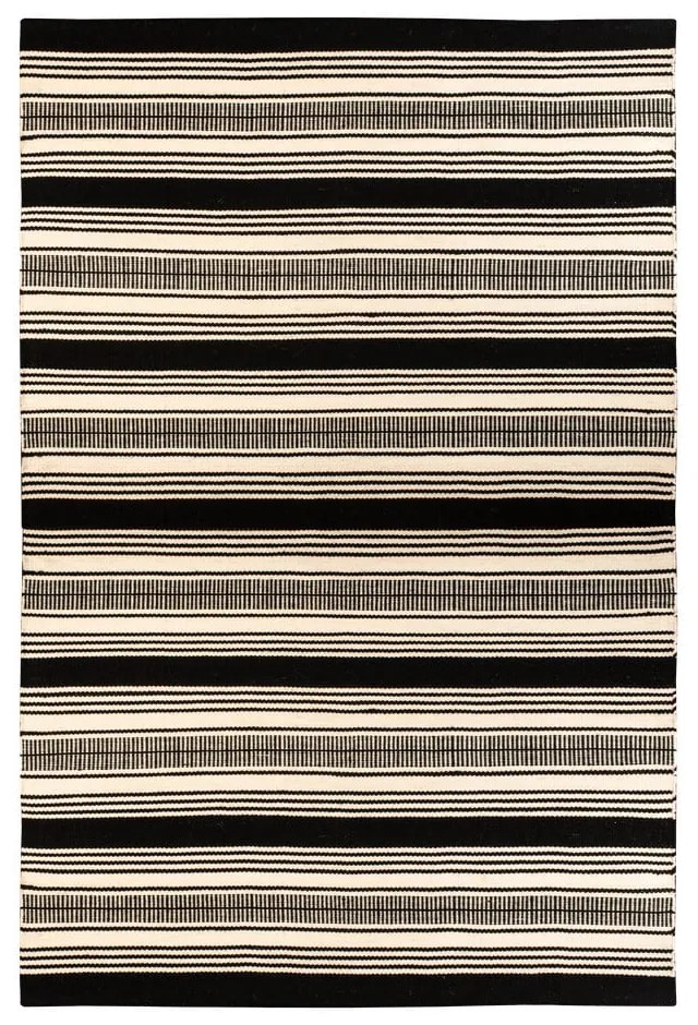 Covor reversibil pentru exterior din plastic reciclat Green Decore Zambezi, 160 x 230 cm, alb-negru