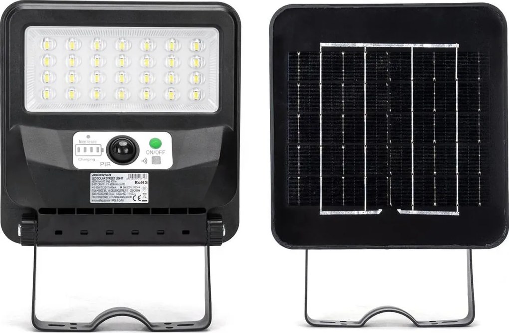 Aigostar -LED Lampă stradală solară cu senzor LED/50W/3,2V 1000mAh 6500K + telecomandă