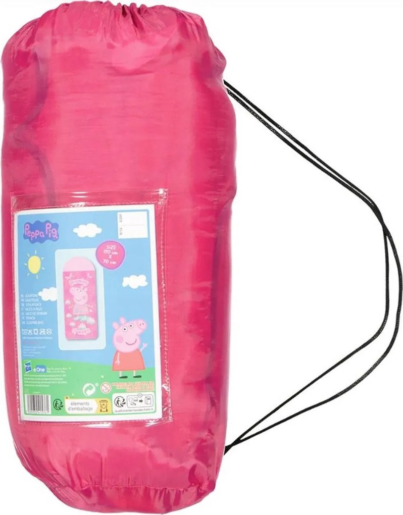 Sac de dormit pentru copii PEPPA PIG 170x70 cm, roz