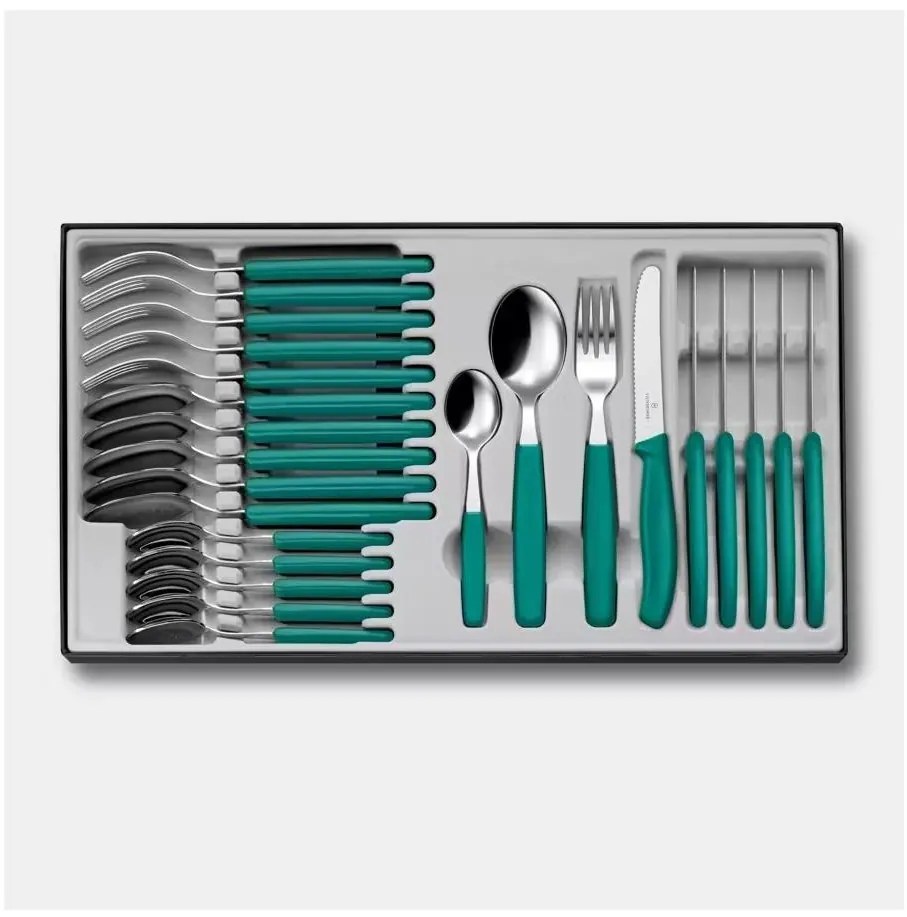 Victorinox - Set de tacâmuri SWISS CLASSIC, 24 piese, turcoaz