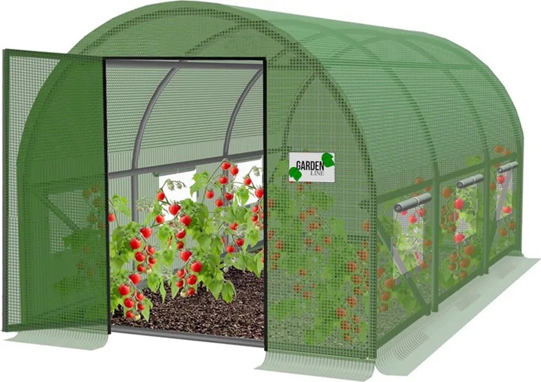 Politunel de grădină EXTRA 2 x 3 m cu ușă articulată