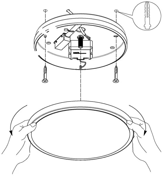 Eglo 98657 - Plafonieră LED MONGODIO 1 LED/11,4W/230V