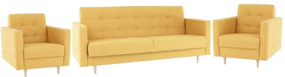 Ansamblu tapitat, material mustar, AMEDIA