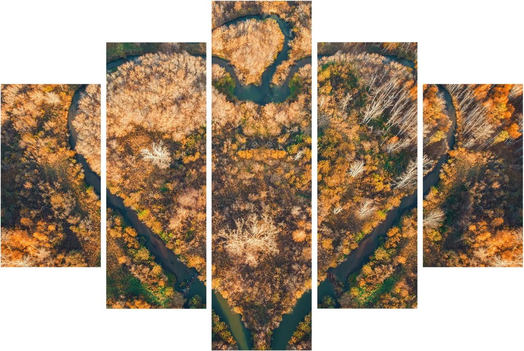 Tablou - Râu în formă de inimă (150x105 cm)