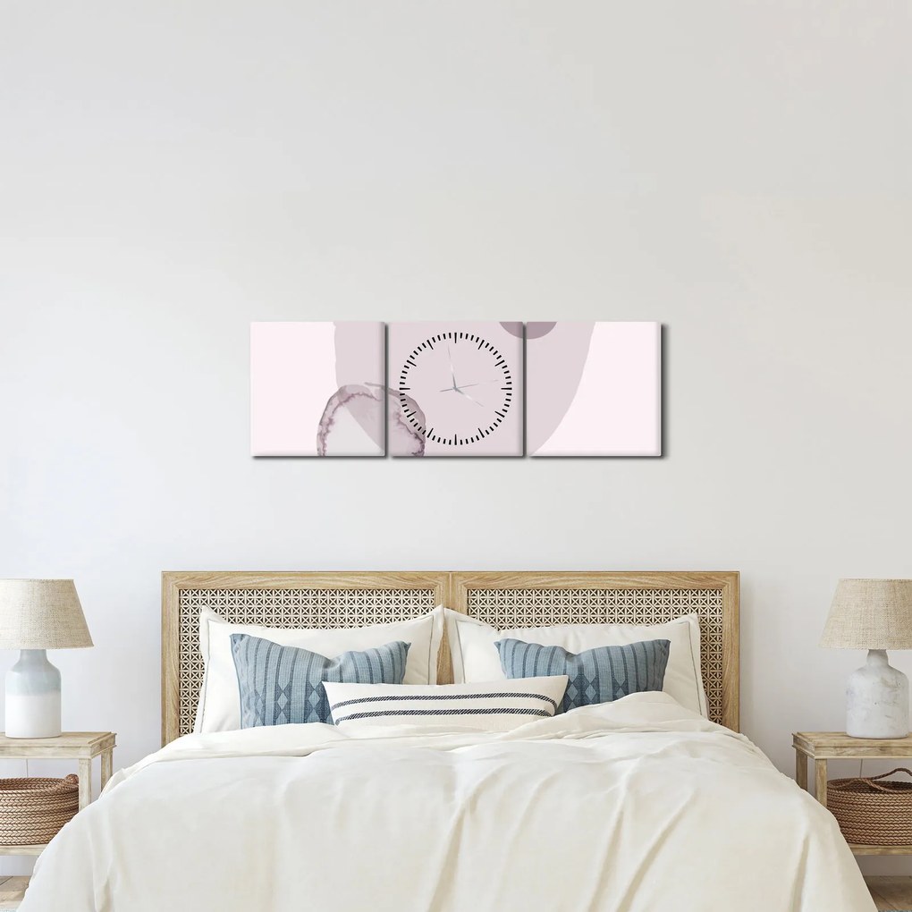 Tablou - Minimalism violet N⁰2 (cu ceas) (90x30 cm)
