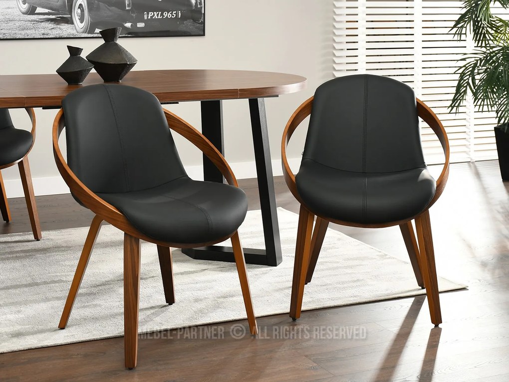 Scaun Lila K (negru + nuc). 1111105