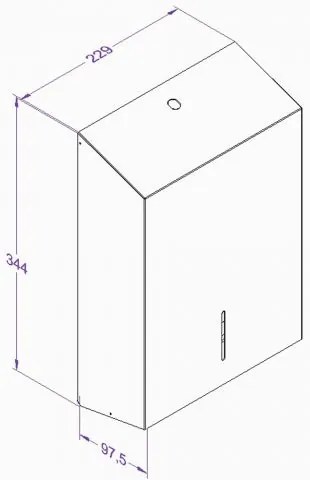 Dozator de prosoape de hartie Stella Slim Maxi, otel inoxidabil mat