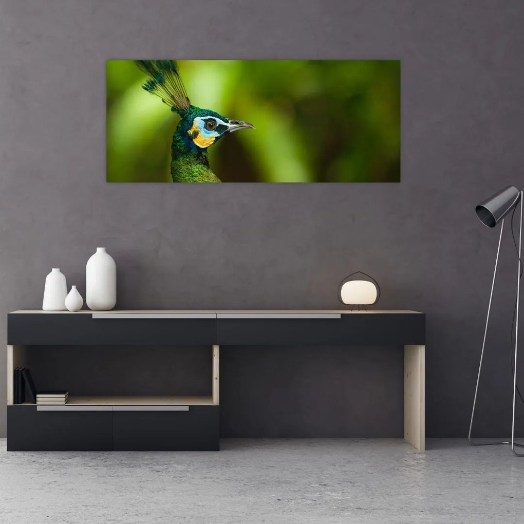 Tablou cu păun (120x50 cm)