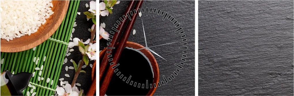 Tablou - Sushi (cu ceas) (90x30 cm)