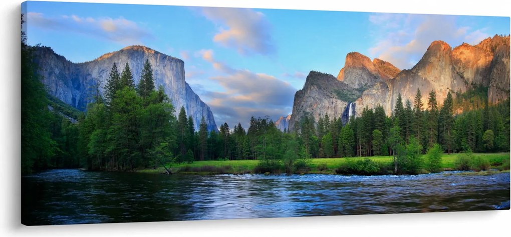 Tablou cu peisaj montan sălbatic (120x50 cm)