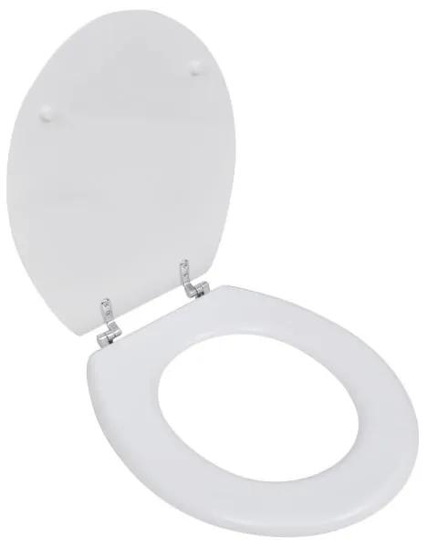 Capac wc, alb, mdf, model simplu
