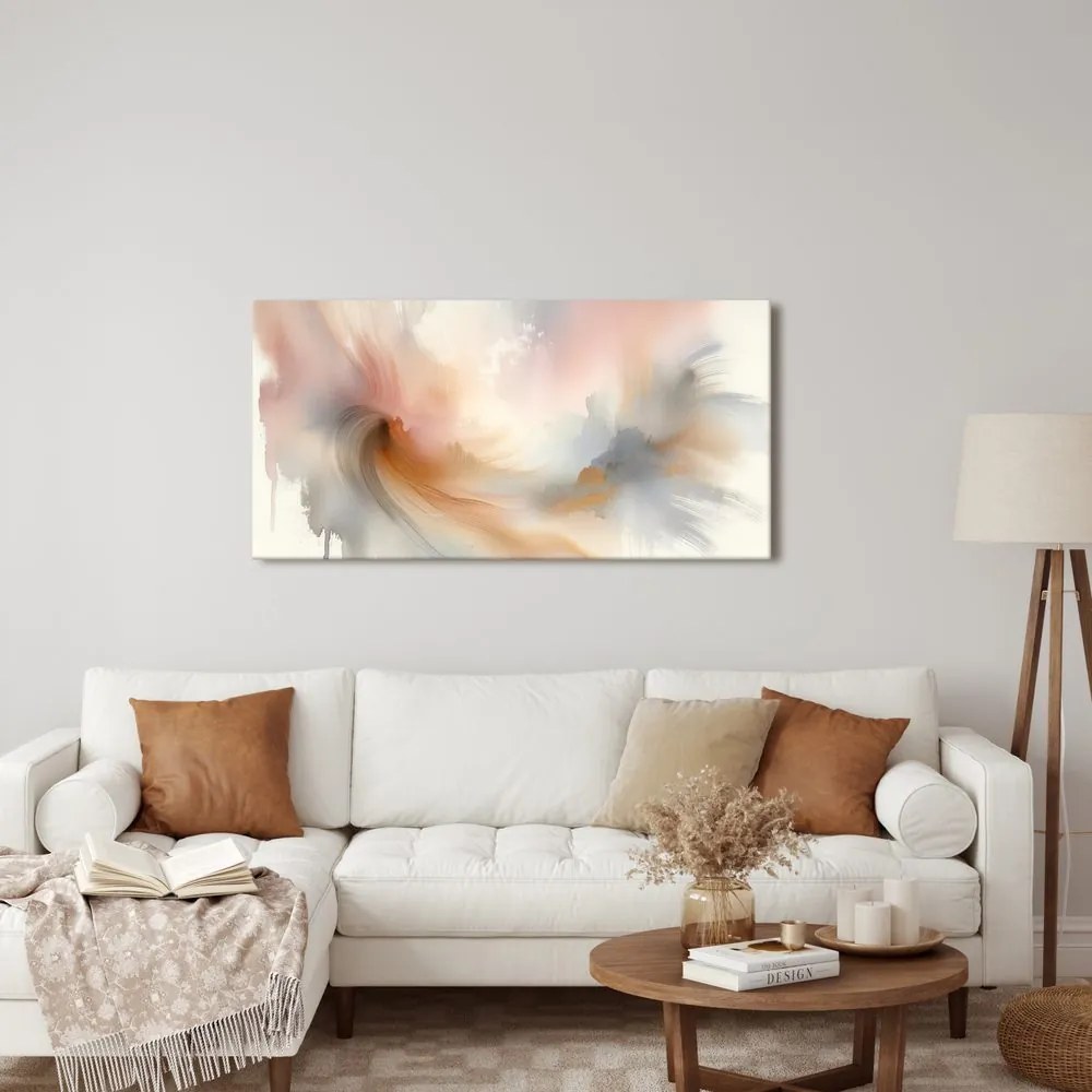 Tablou abstracție în culori pastelate