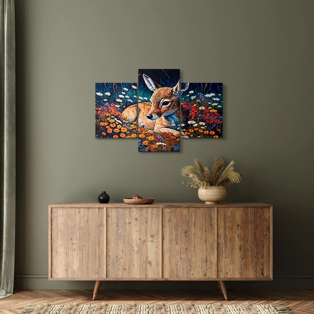 Tablou - Cerb pictat (90x60 cm)