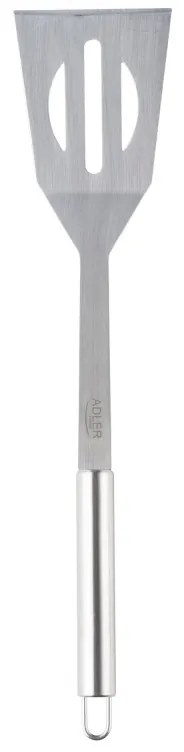 Set ustensile pentru gratar Adler AD 6729, 4 piese, Otel inoxidabil, Carcasa din aluminiu, Orificii de agatare, Argintiu