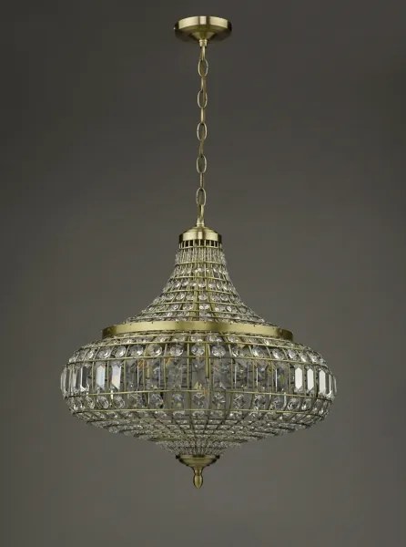 Där Lighting ASM0675 - Candelabru suspendat pe lanț ASMARA 6xE14/40W/230V din alamă